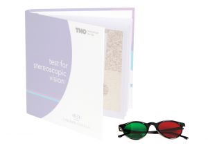 Rot/Grün-Brille zum TNO-Stereotest
